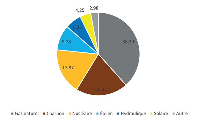 Figure 2. Bouquet électrique en 2022 (en pourcentage)