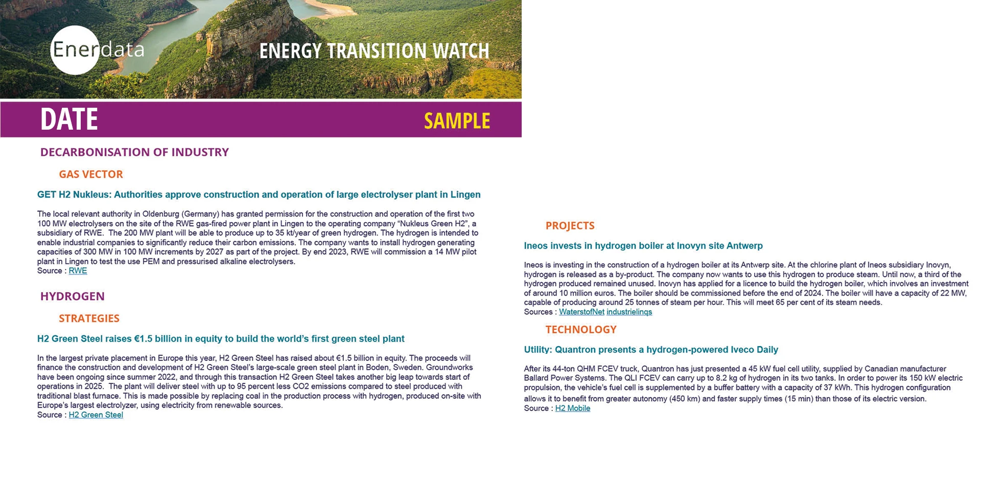 Energy Transition Watch sample
