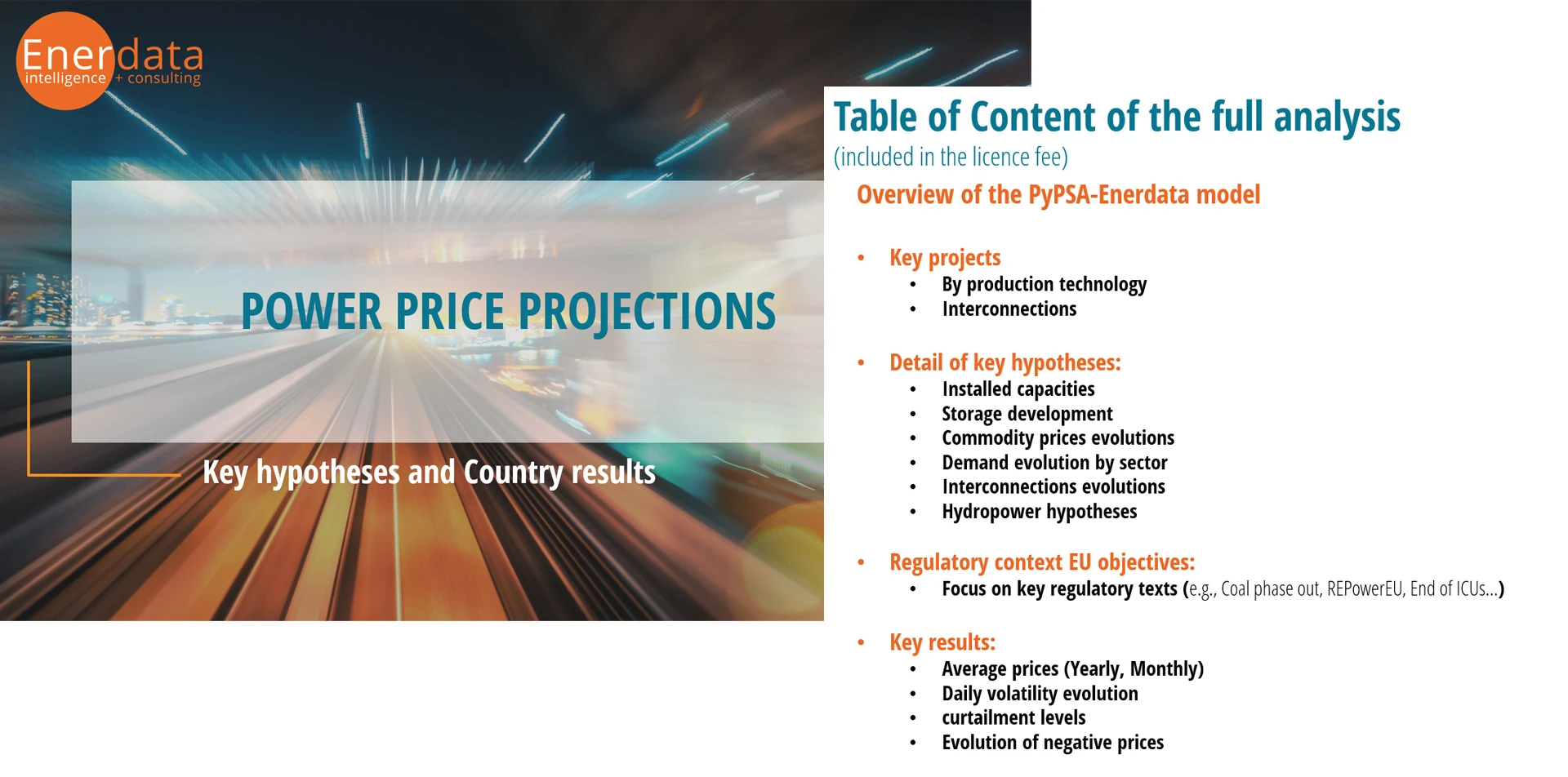 Power prices projections - country analysis Power prices projections - country analysis