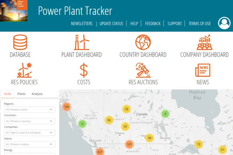 Power plant tracker