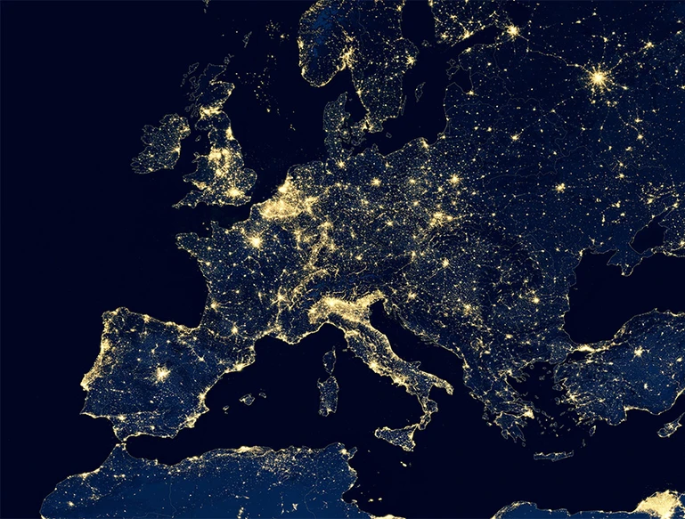 Earth at night